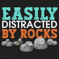 Funny Easily Distracted By Rocks Cool Humor Geology Rocks Hat thumb 2