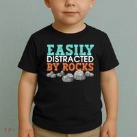 Funny Easily Distracted By Rocks Cool Humor Geology Rocks Toddler T-Shirt thumb 2