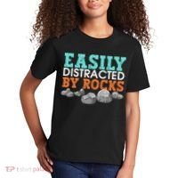 Funny Easily Distracted By Rocks Cool Humor Geology Rocks Kids T-Shirt thumb 2