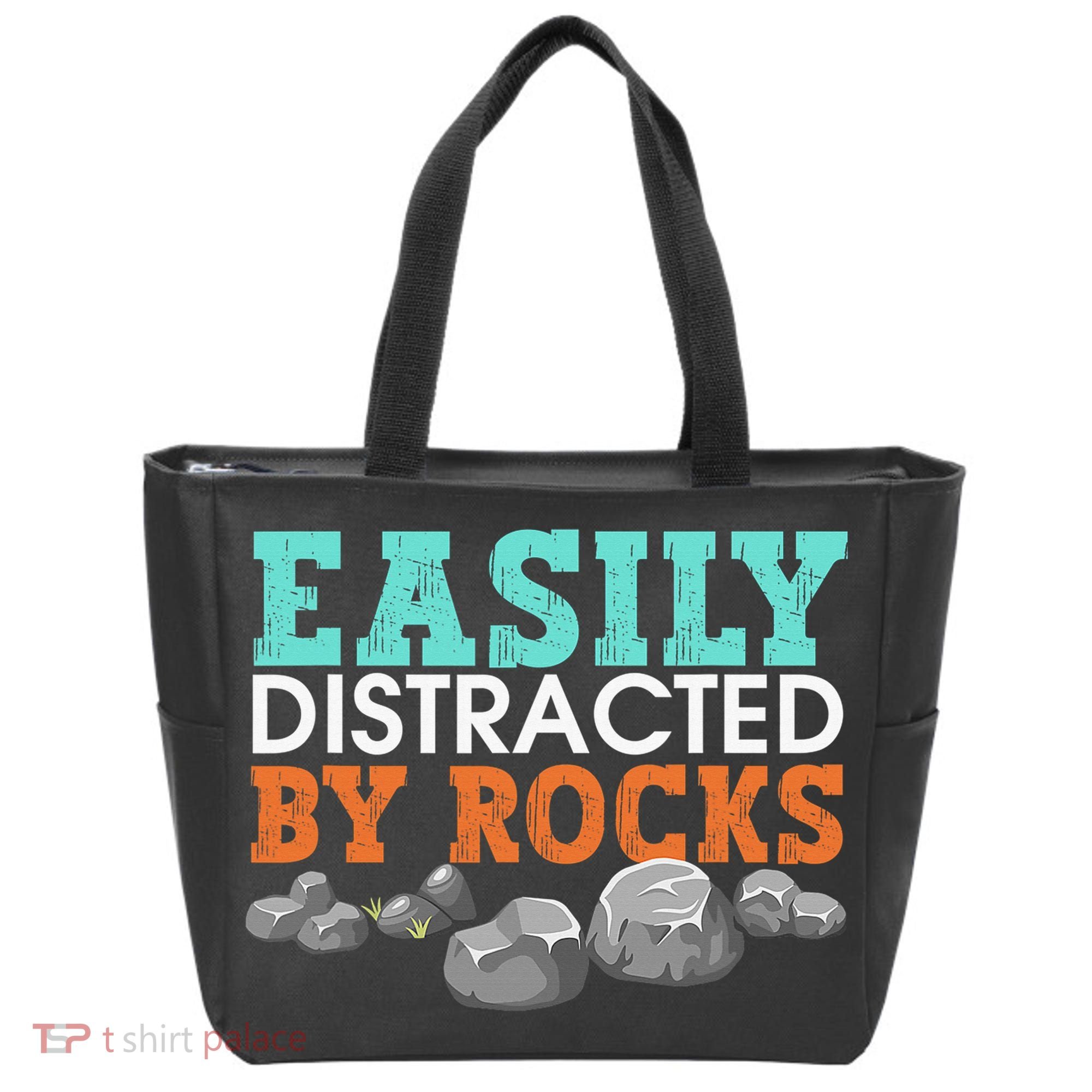 Funny Easily Distracted By Rocks Cool Humor Geology Rocks Tote Bag