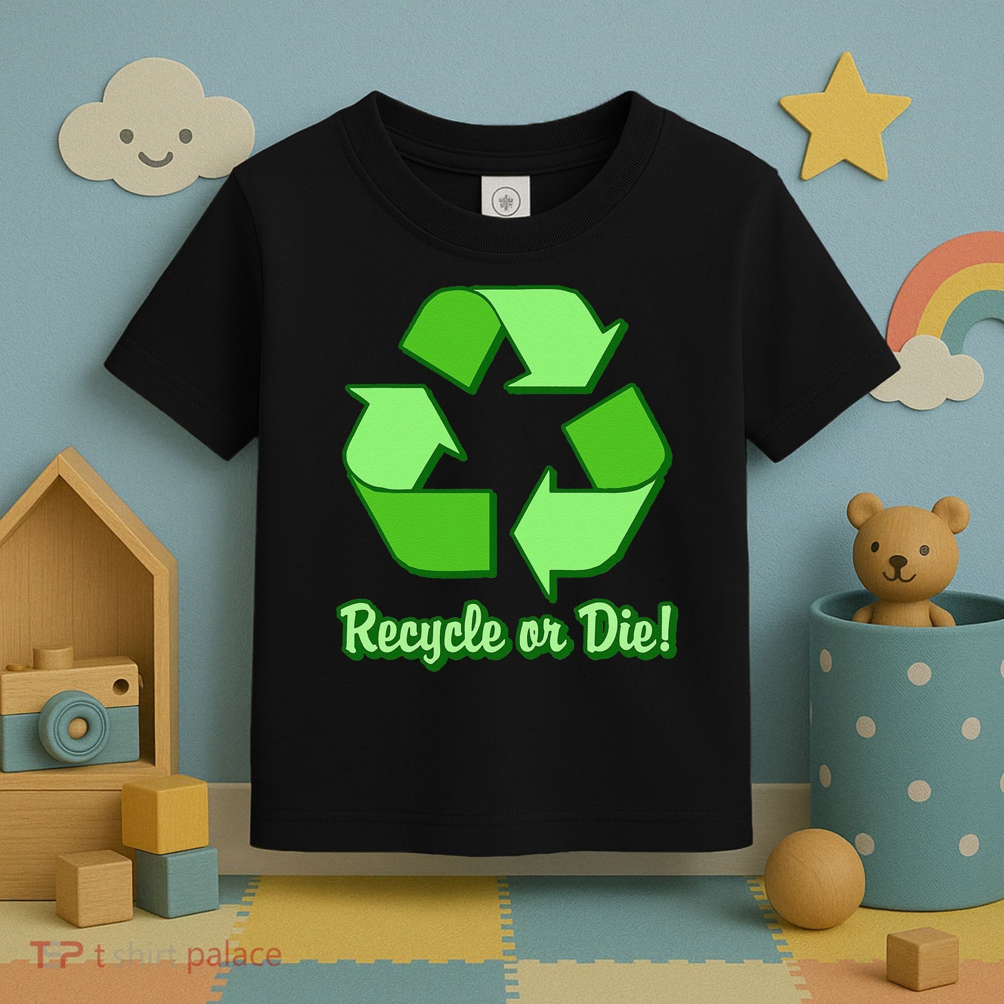 Funny Earth Day Recycle Or Die Toddler T-Shirt