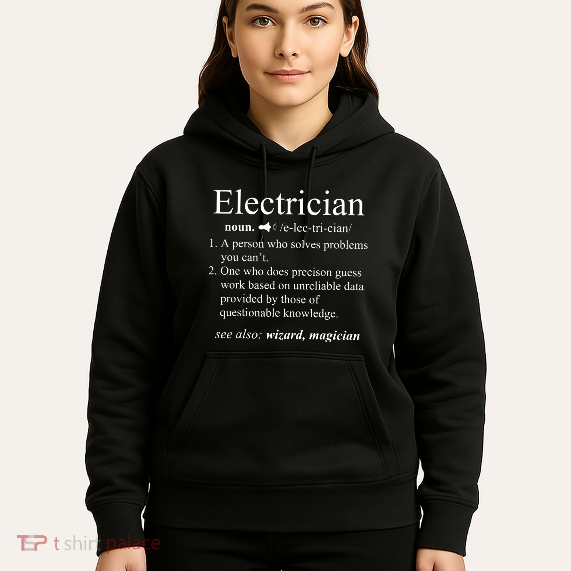 Funny Electrician Definition Electrical Engineer Gift Hoodie