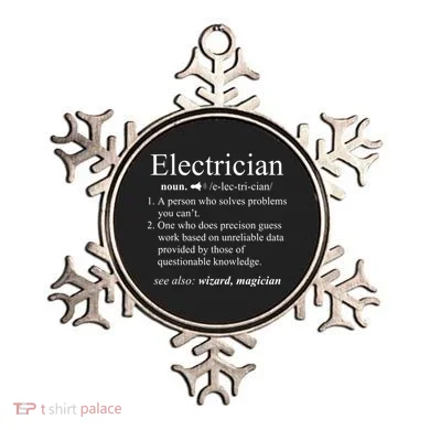 Funny Electrician Definition Electrical Engineer Gift Ornament