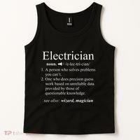 Funny Electrician Definition Electrical Engineer Gift Tank Top thumb 2