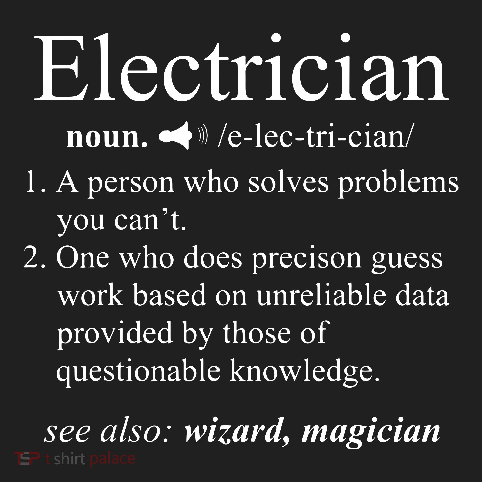 Funny Electrician Definition Electrical Engineer Gift Golf Towel