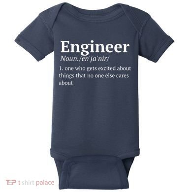 Funny Engineer Definition Baby Bodysuit