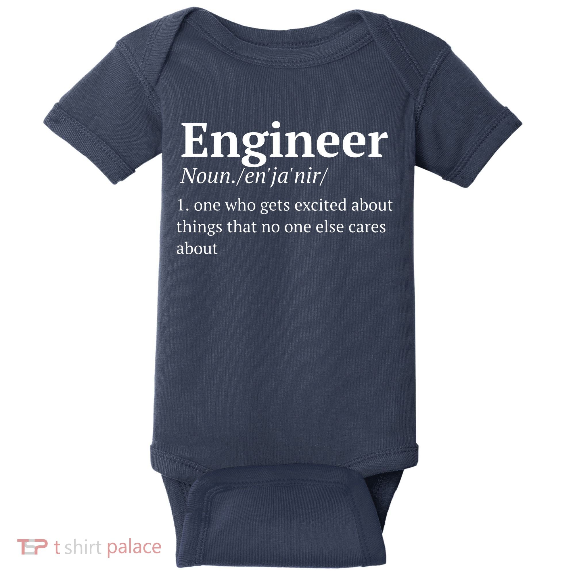 Funny Engineer Definition Baby Bodysuit
