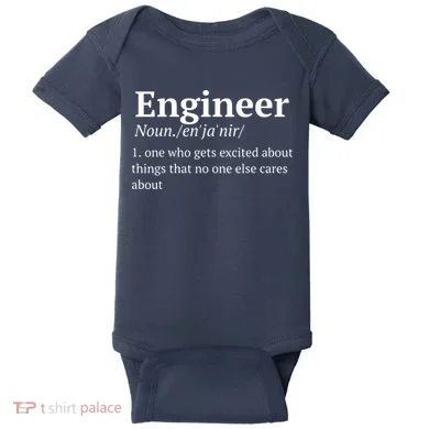 Funny Engineer Definition Baby Bodysuit