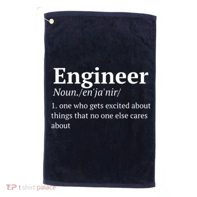 Funny Engineer Definition Golf Towel