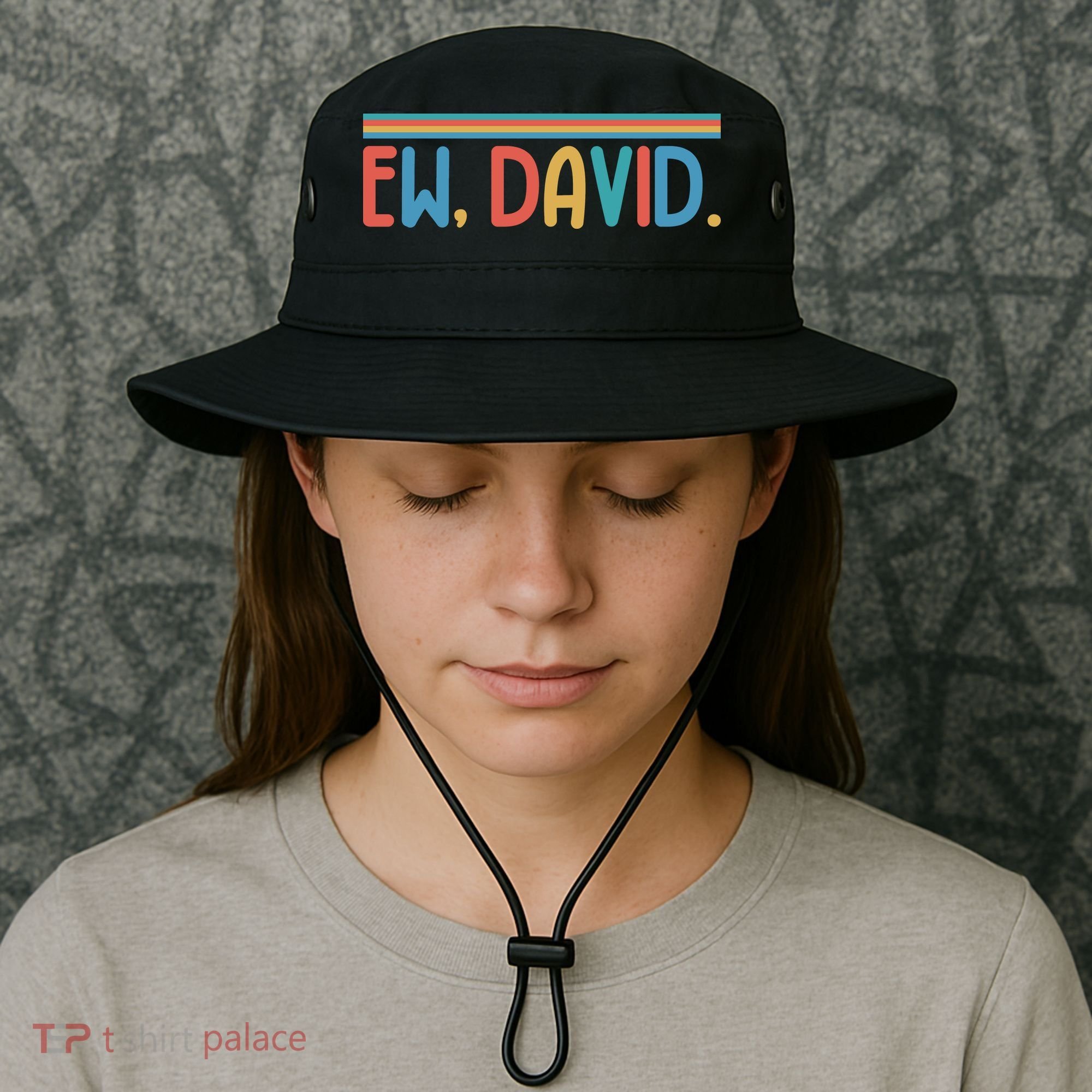 Funny Ew, David. Retro Bucket Hat