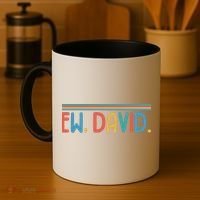 Funny Ew, David. Retro Coffee Mug thumb 4