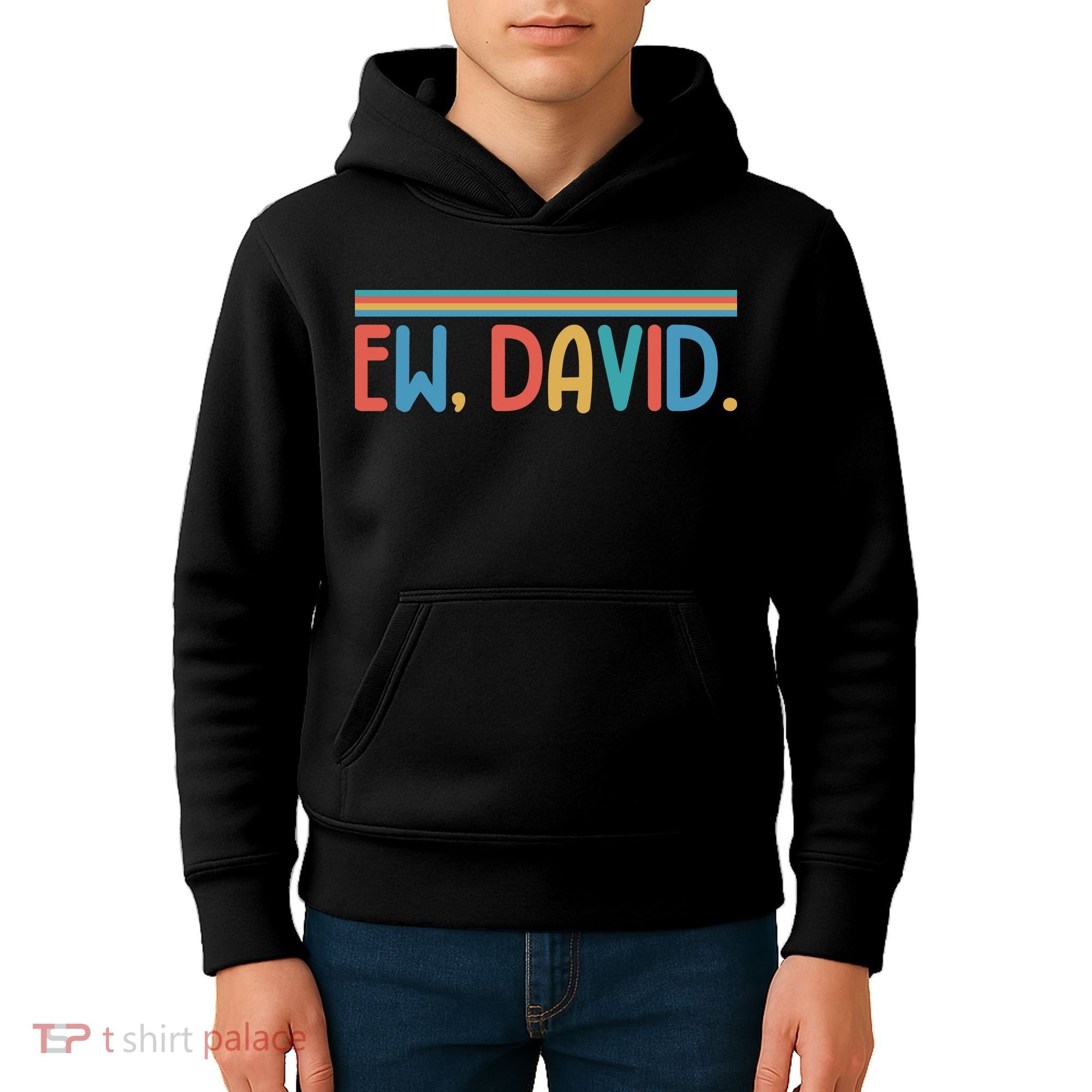 Funny Ew, David. Retro Kids Hoodie