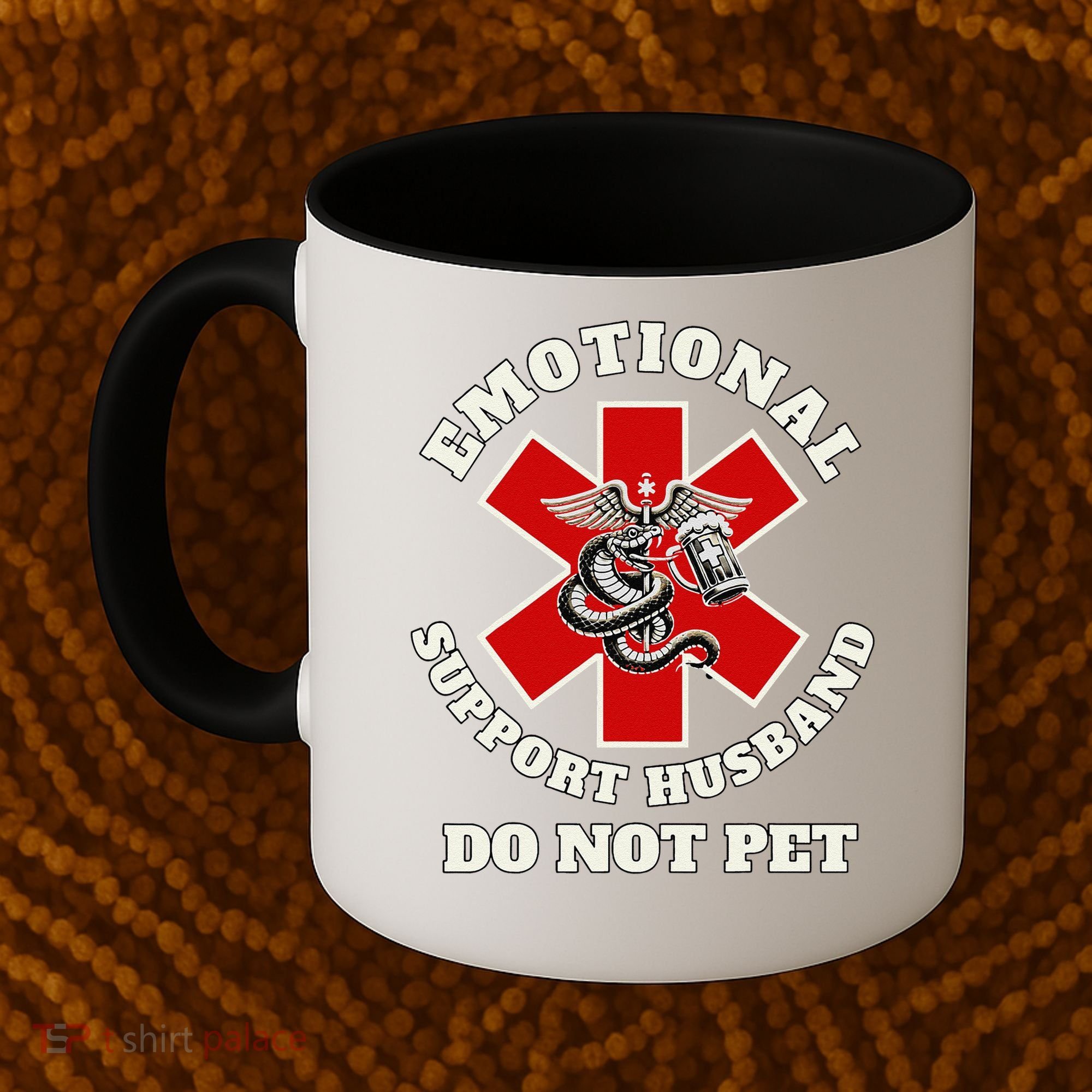 Funny Emotional Do Not Pet Emotional Support Husband Funny Coffee Mug