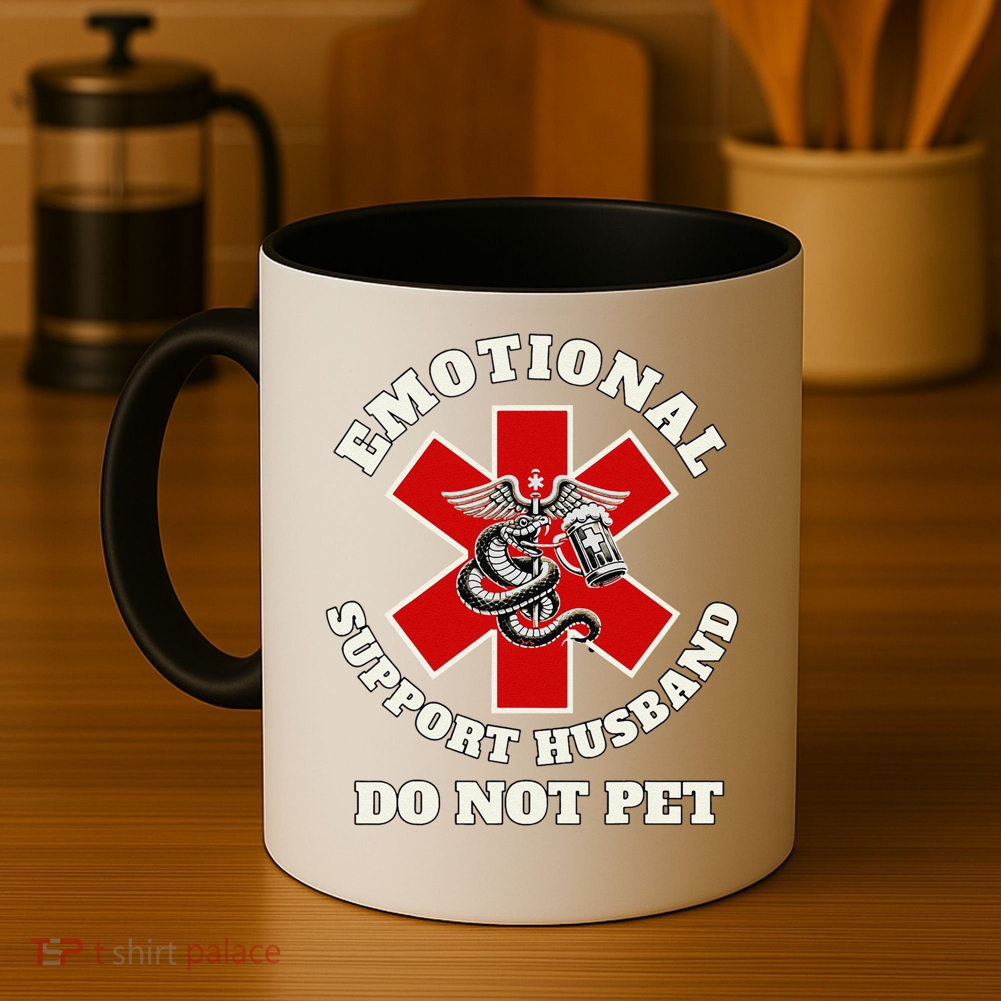 Funny Emotional Do Not Pet Emotional Support Husband Funny Coffee Mug