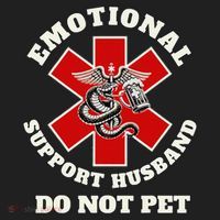 Funny Emotional Do Not Pet Emotional Support Husband Funny Tumbler thumb 3