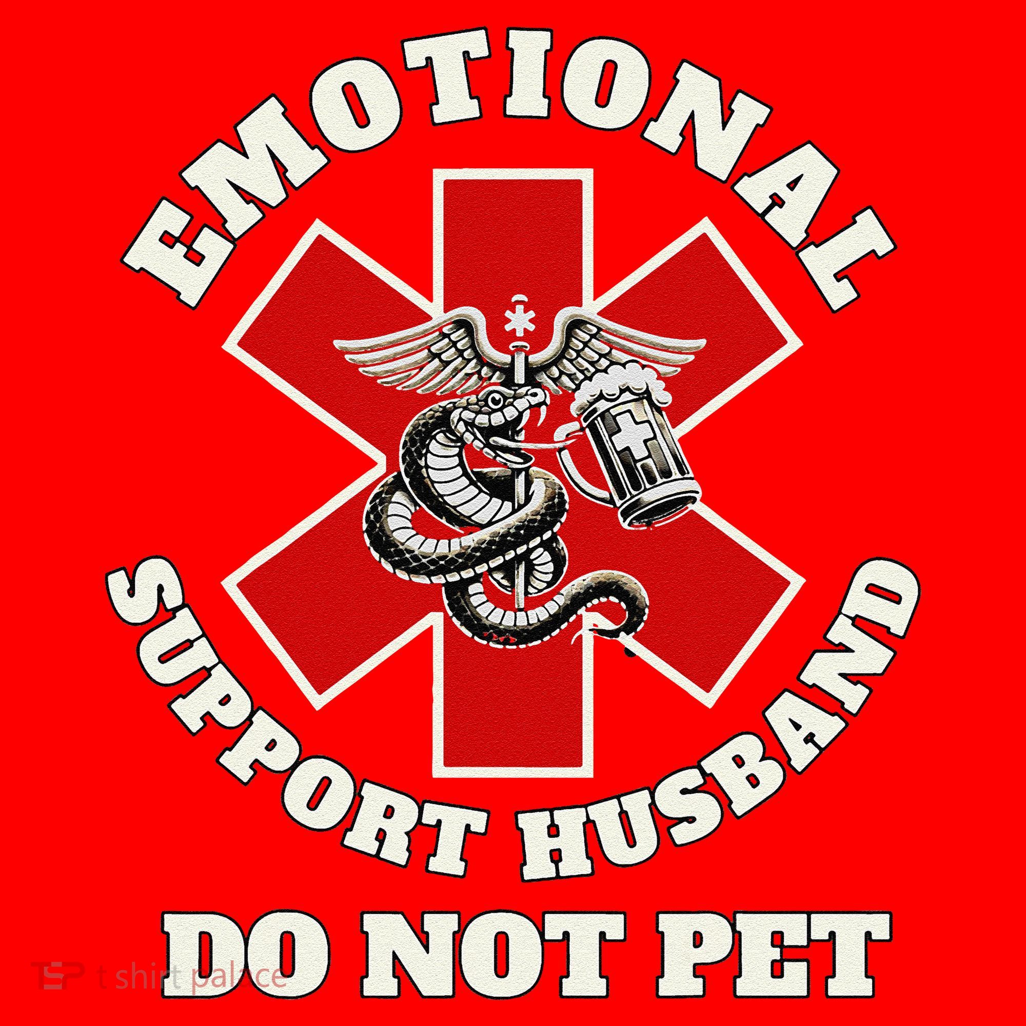 Funny Emotional Do Not Pet Emotional Support Husband Funny Santa Hat