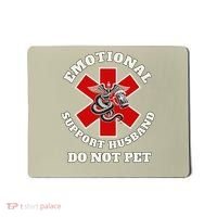 Funny Emotional Do Not Pet Emotional Support Husband Funny Mousepad thumb 0