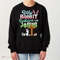 Funny Easter Day Silly Rabbit Easter Is For Jesus Christians Women's Sweatshirt thumb 0