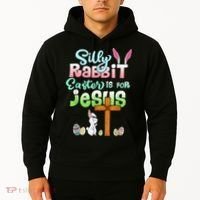 Funny Easter Day Silly Rabbit Easter Is For Jesus Christians Hoodie thumb 2