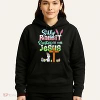 Funny Easter Day Silly Rabbit Easter Is For Jesus Christians Hoodie thumb 5