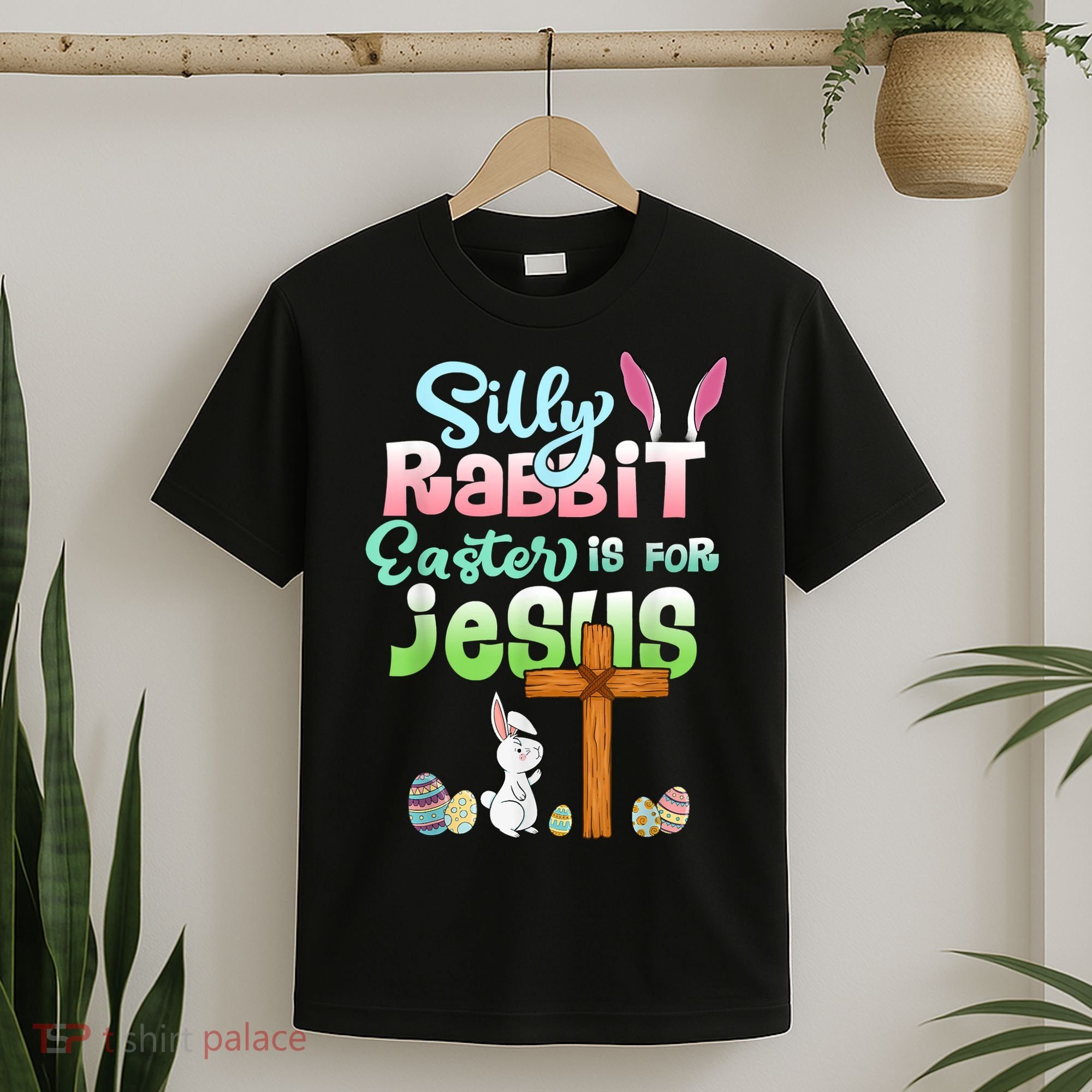 Funny Easter Day Silly Rabbit Easter Is For Jesus Christians T-Shirt