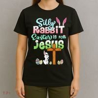 Funny Easter Day Silly Rabbit Easter Is For Jesus Christians T-Shirt thumb 4