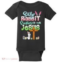 Funny Easter Day Silly Rabbit Easter Is For Jesus Christians Baby Bodysuit thumb 0