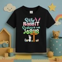 Funny Easter Day Silly Rabbit Easter Is For Jesus Christians Toddler T-Shirt thumb 3