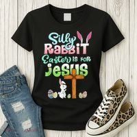 Funny Easter Day Silly Rabbit Easter Is For Jesus Christians Women's T-Shirt thumb 3