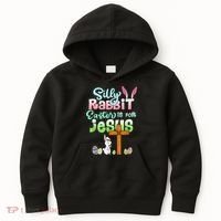 Funny Easter Day Silly Rabbit Easter Is For Jesus Christians Kids Hoodie thumb 0