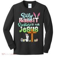 Funny Easter Day Silly Rabbit Easter Is For Jesus Christians Kids Long Sleeve Shirt thumb 0
