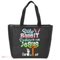 Funny Easter Day Silly Rabbit Easter Is For Jesus Christians Tote Bag thumb 0