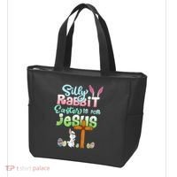 Funny Easter Day Silly Rabbit Easter Is For Jesus Christians Tote Bag thumb 3