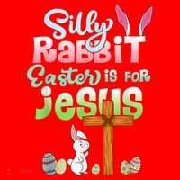Funny Easter Day Silly Rabbit Easter Is For Jesus Christians Santa Hat thumb 1
