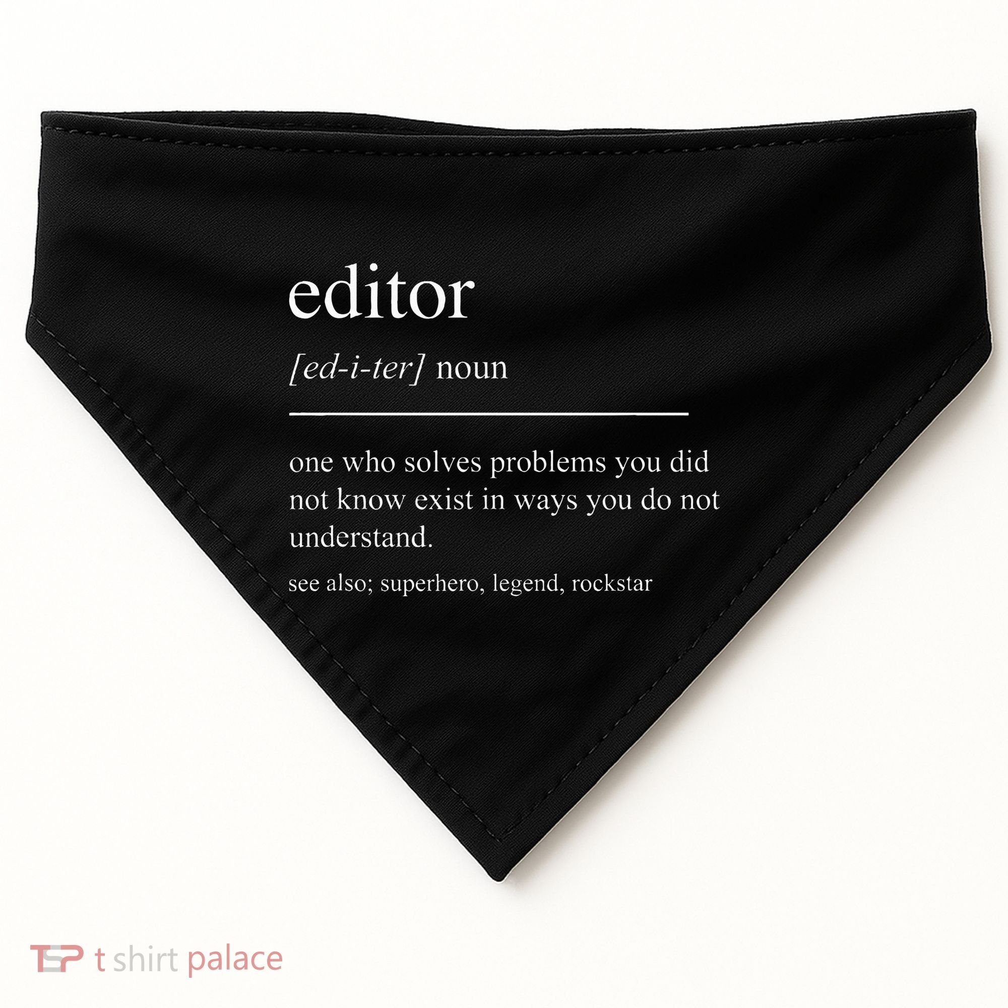 Funny Editor Definition Film Editor In Chief Video Editing USA-Made Doggie Bandana
