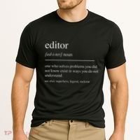 Funny Editor Definition Film Editor In Chief Video Editing Cooling Performance Crew T-Shirt thumb 2