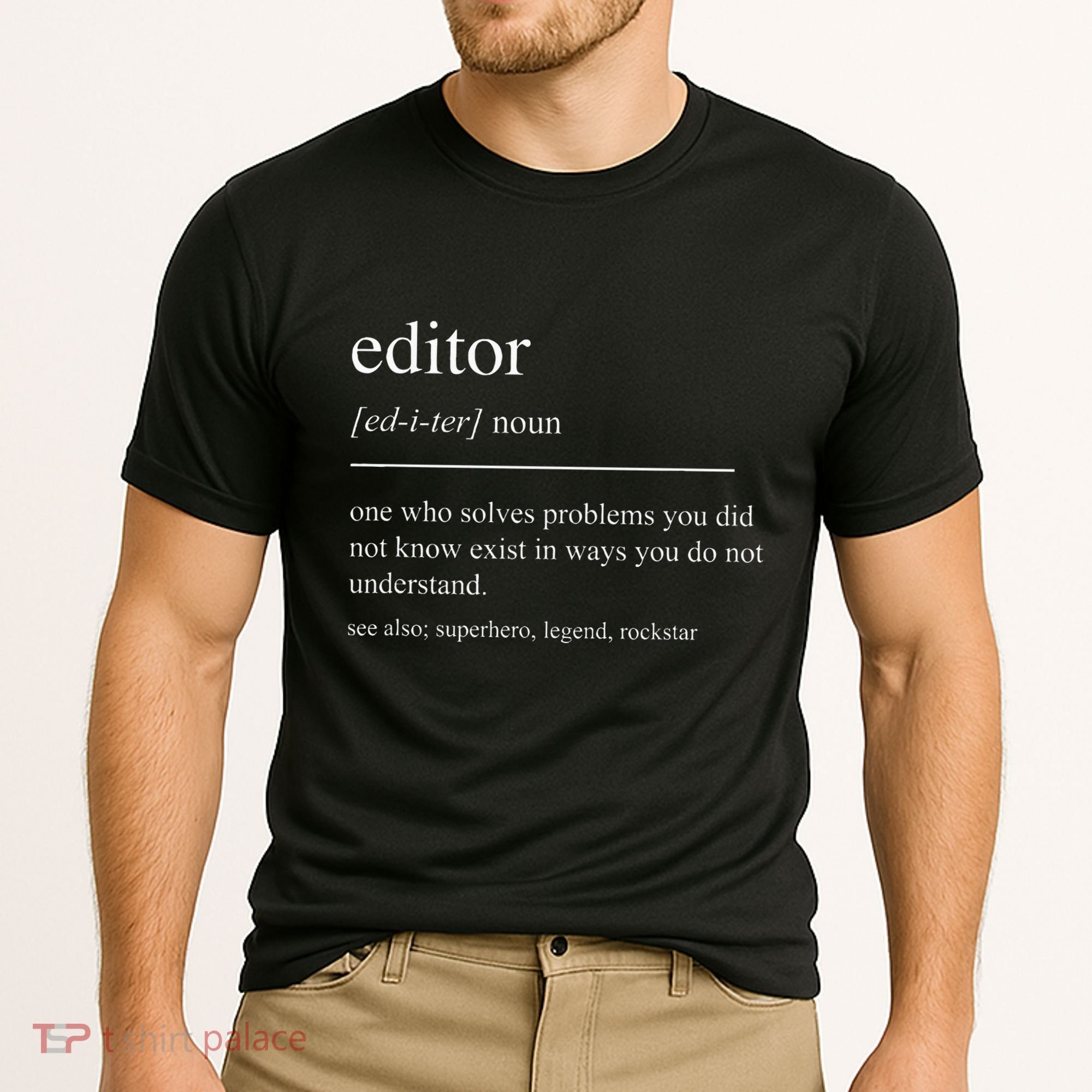 Funny Editor Definition Film Editor In Chief Video Editing Cooling Performance Crew T-Shirt