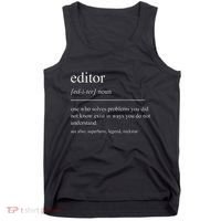 Funny Editor Definition Film Editor In Chief Video Editing Tank Top thumb 0