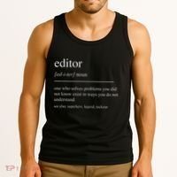 Funny Editor Definition Film Editor In Chief Video Editing Tank Top thumb 3