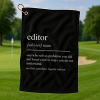 Funny Editor Definition Film Editor In Chief Video Editing Golf Towel thumb 1