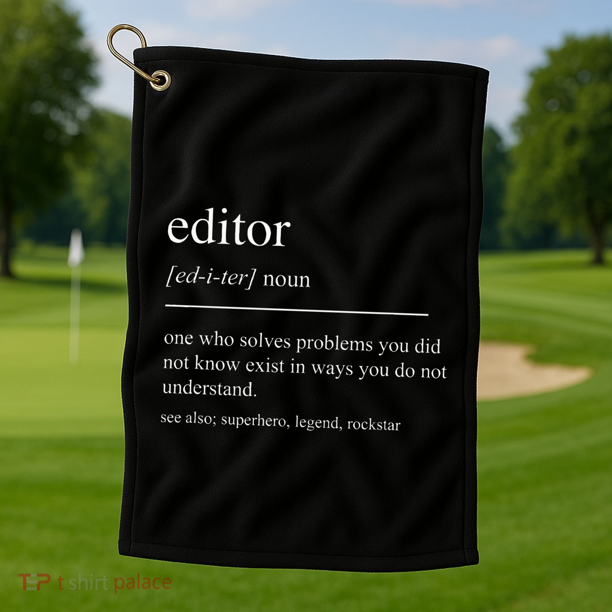 Funny Editor Definition Film Editor In Chief Video Editing Golf Towel