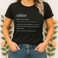 Funny Editor Definition Film Editor In Chief Video Editing Women's T-Shirt thumb 2