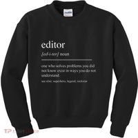 Funny Editor Definition Film Editor In Chief Video Editing Kids Sweatshirt thumb 0