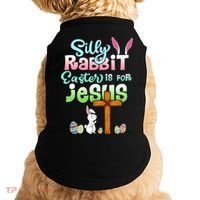 Funny Easter Day Silly Rabbit Easter Is For Jesus Christians Doggie Tank thumb 0