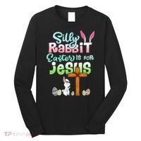 Funny Easter Day Silly Rabbit Easter Is For Jesus Christians Long Sleeve Shirt thumb 0
