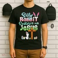 Funny Easter Day Silly Rabbit Easter Is For Jesus Christians T-Shirt thumb 6
