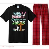 Funny Easter Day Silly Rabbit Easter Is For Jesus Christians Pajama Set thumb 0
