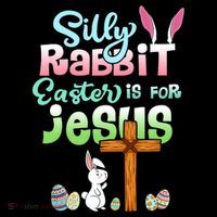 Funny Easter Day Silly Rabbit Easter Is For Jesus Christians Pajama Set thumb 2