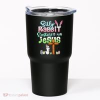 Funny Easter Day Silly Rabbit Easter Is For Jesus Christians Tumbler thumb 0