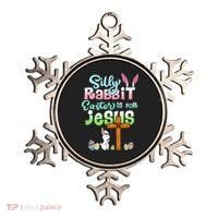 Funny Easter Day Silly Rabbit Easter Is For Jesus Christians Ornament thumb 0